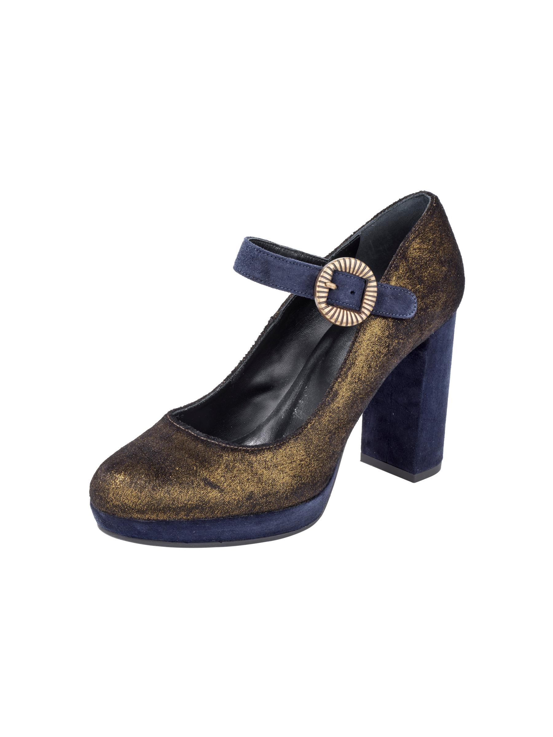 Elegante Heine Damenpumps mit grafischem Muster und edlem Glanz