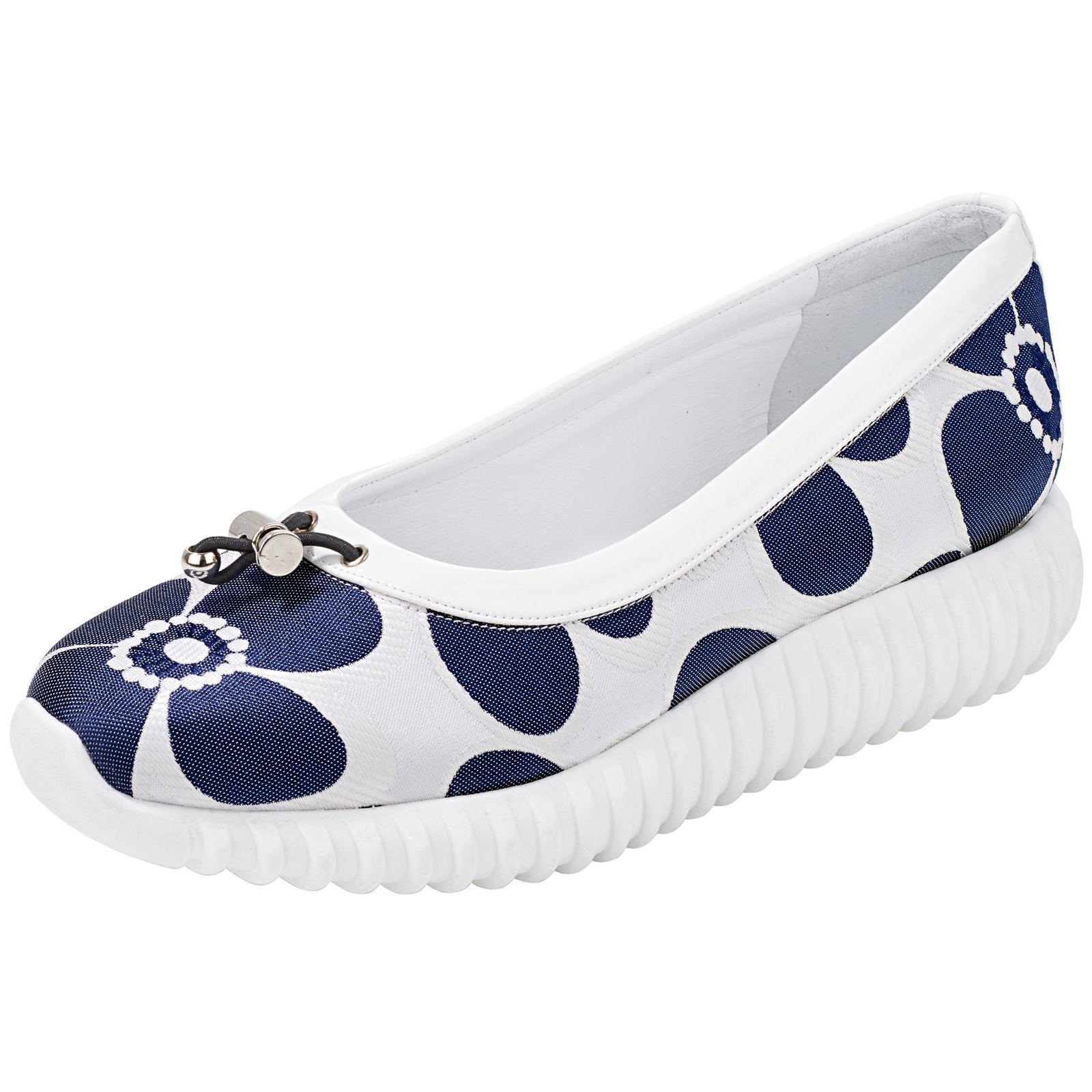 Handgefertigte Heine Damen-Ballerinas aus hochwertigem gewebtem Textil